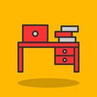 diseño de icono de vector de mesa de trabajo