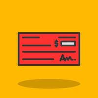 Bank Check Vector Icon Design