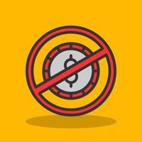 No Money Vector Icon Design