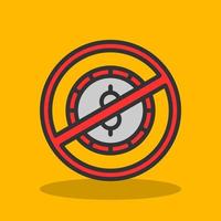 No Money Vector Icon Design