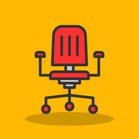 Office Chair Vector Icon Design