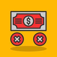 No Money Vector Icon Design