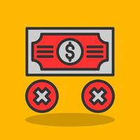 No Money Vector Icon Design