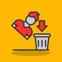 Thrown Away Vector Icon Design