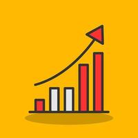 Growth Graph Vector Icon Design