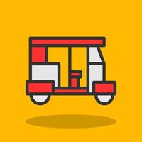 Rickshaw Vector Icon Design