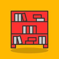 Bookshelf Vector Icon Design