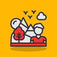 Hiking Vector Icon Design