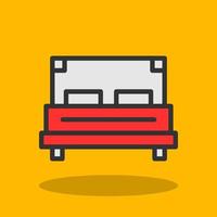 Double Bed Vector Icon Design