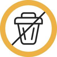 diseño de icono de vector de no tirar basura