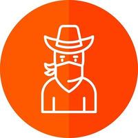 diseño de icono de vector de bandido