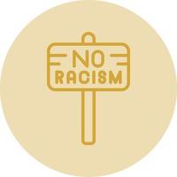 sin diseño de icono de vector de racismo