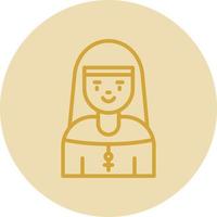 Nun Vector Icon Design