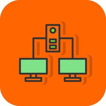 diseño de icono de vector de redes informáticas