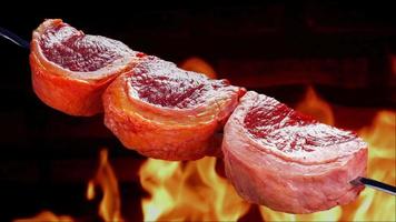 picanha, traditionell brasiliansk utegrill skära, picanha video