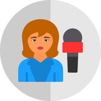 Reporter Vector Icon Design