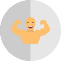 Muscle Man Vector Icon Design