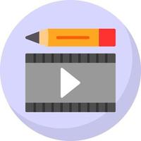 diseño de icono de vector de edición de video