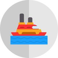 Cruise Ship Vector Icon Design