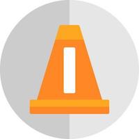 Traffic Cone Vector Icon Design