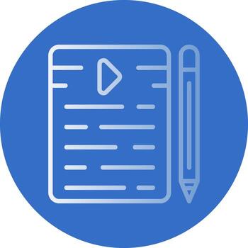 Script Writing Vector Icon Design