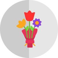 Flower Bouquet Vector Icon Design