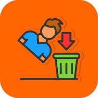 Thrown Away Vector Icon Design