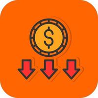 Money Loss Vector Icon Design