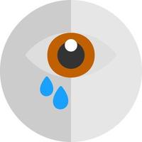 diseño de icono de vector de ojos llorosos