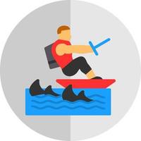 Surfing Vector Icon Design