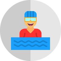 Swimmer Vector Icon Design