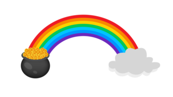 st. patricks dag regenboog png