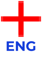 England flagga fotboll 2024 turnering png