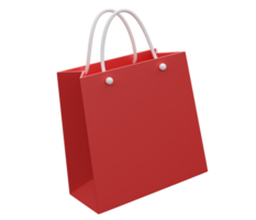 shop paper bag 3d illustration png