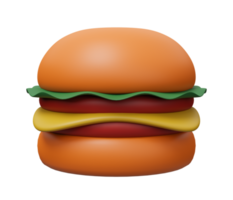 Burger 3d rendre icône png