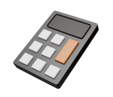 calculadora 3d render objeto png