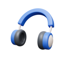 Music earphones 3d icon png