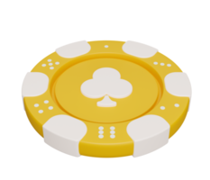 casino chip club yellow 3d png