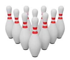 group bowling pin 3d render png