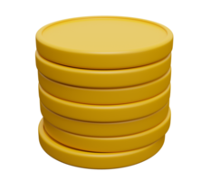 coin stack 3d illustration png