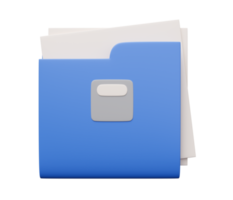 folder with document 3d png