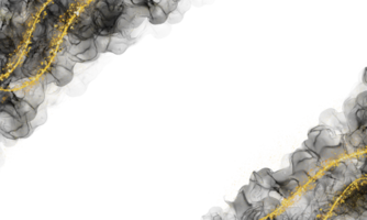 zwart goud abstract pastel waterverf verf bekladden achtergrond, bruiloft uitnodiging sjabloon PNG