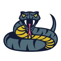 víbora serpiente deporte mascota estilo vector