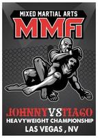 MMA fighting poster vector