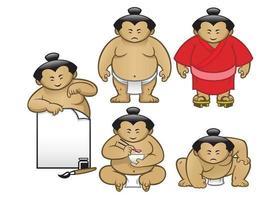 sumo character collection set vector