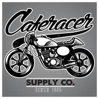 caferacer motorcycle vintage design vector