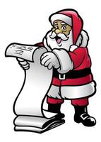 Santa claus hold the letter vector