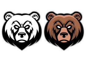 Angry Bear head mascot vector