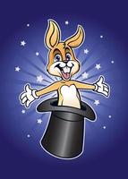 vector of magician rabbit mascot