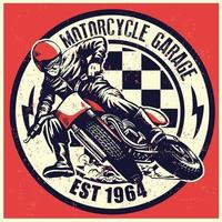 Vintage Motorcycle garage vector